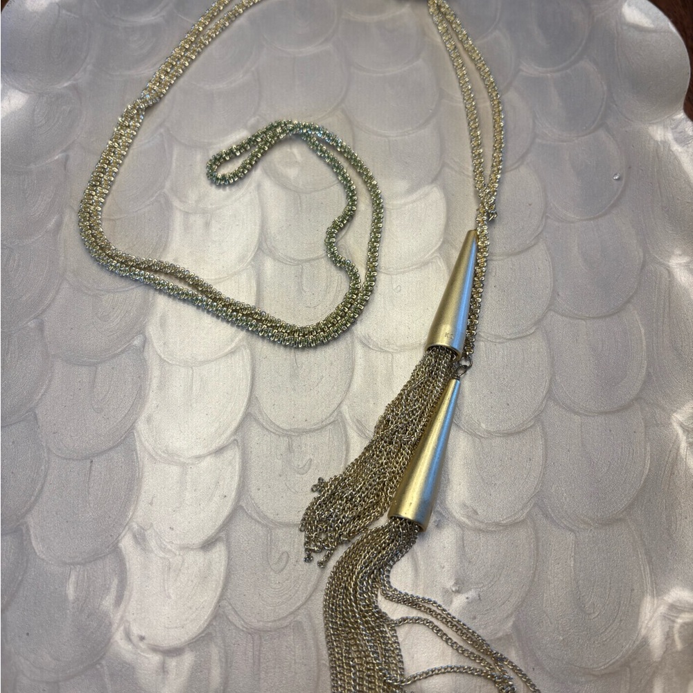 Kendra Scott Bolo Elegant Gold Tassel Necklace